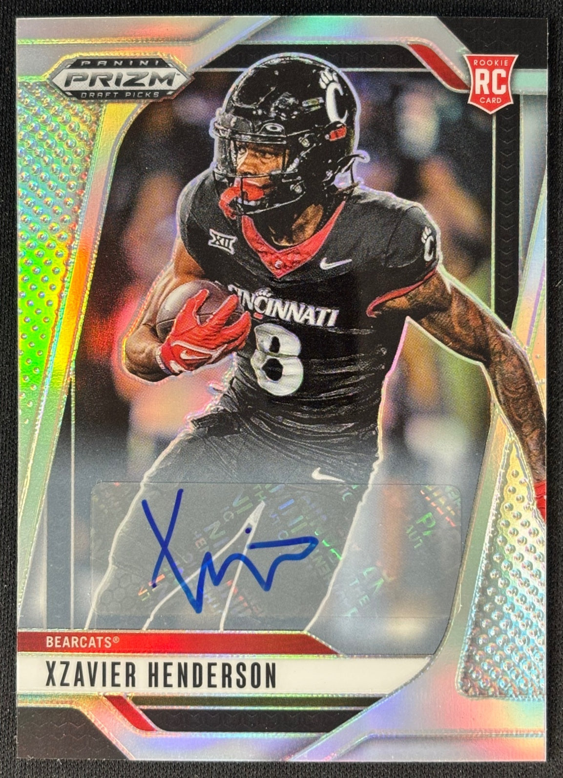 Xzavier Henderson 2025 Prizm Draft Picks Auto Silver Bearcats sports trading card