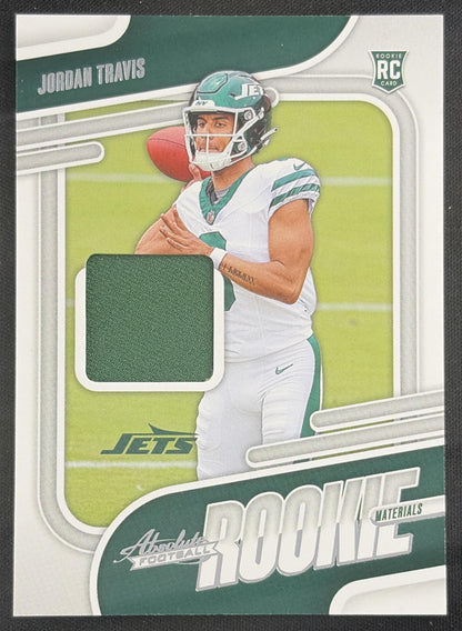 Jordan Travis 2024 Panini Absolute Rookie Materials Jets