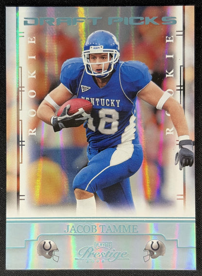 Jacob Tamme 2008 Playoff Prestige Draft Picks Light Blue /999 Colts front