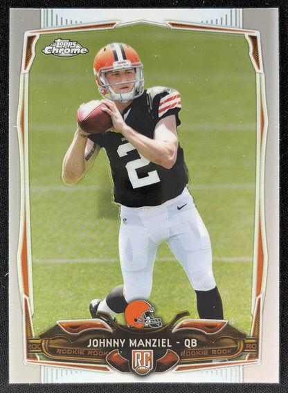Johnny Manziel 2014 Topps Chrome Browns front