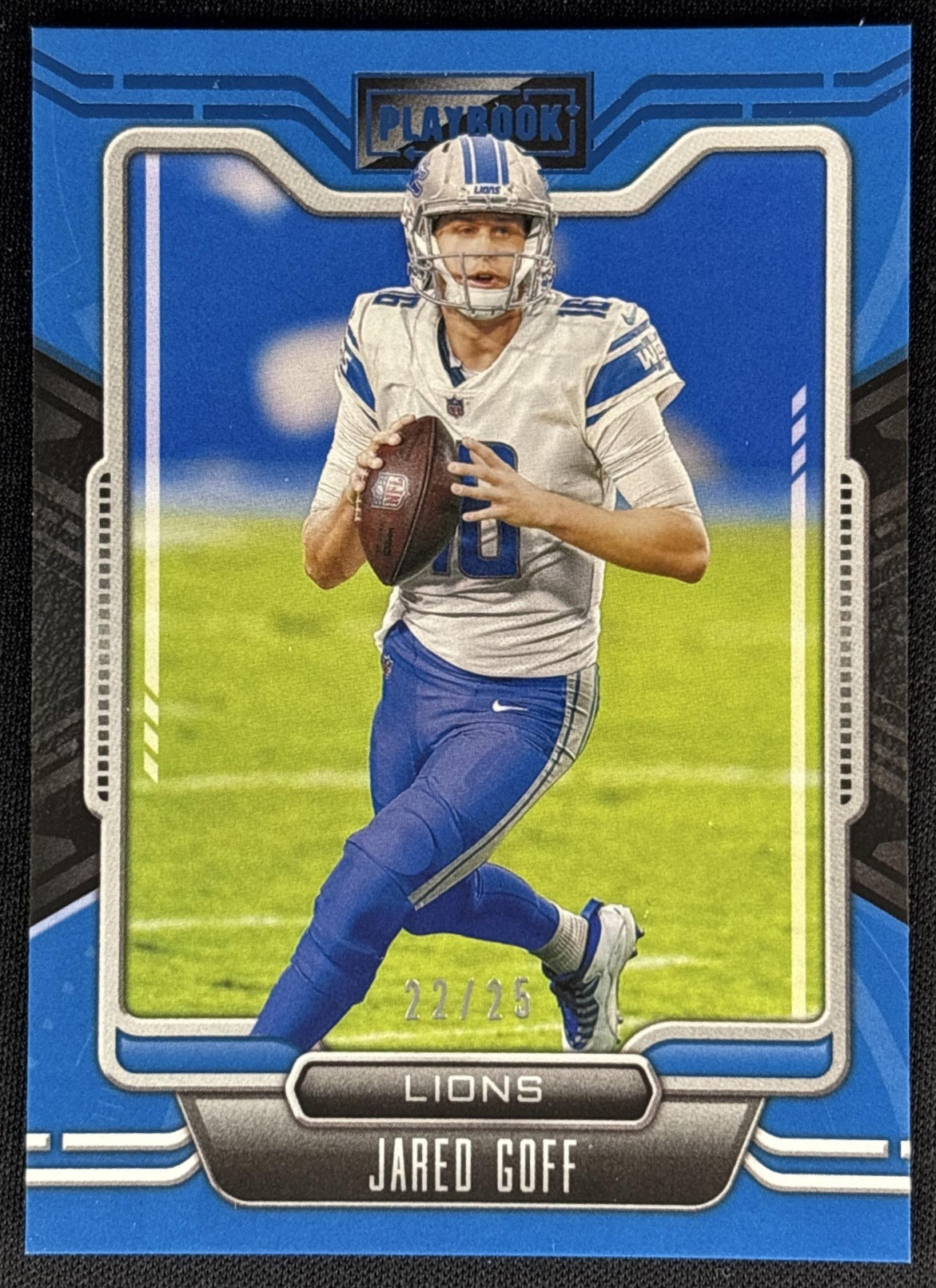 Jared Goff 2021 Panini Playbook Platinum /25 Sports Trading Cards