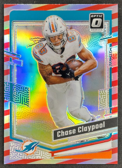 Chase Claypool Candy Cane 2023 Panini Optic Dolphins