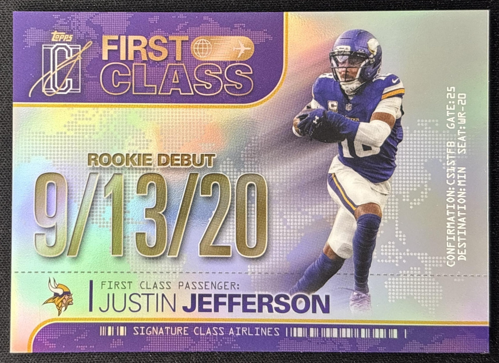 Justin Jefferson 2025 Topps Signature Class First Vikings front