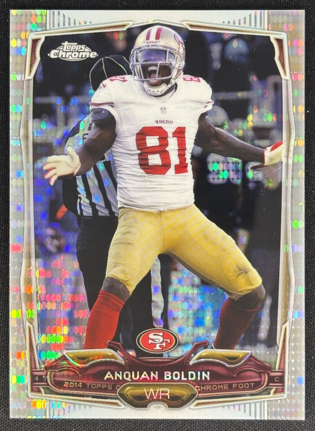Anquan Boldin 2014 Chrome Mini Pulsar Refractor /102 49ers