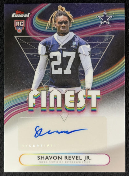 Shavon Revel Jr. 2025 Topps Finest Rookie Auto Cowboys Football