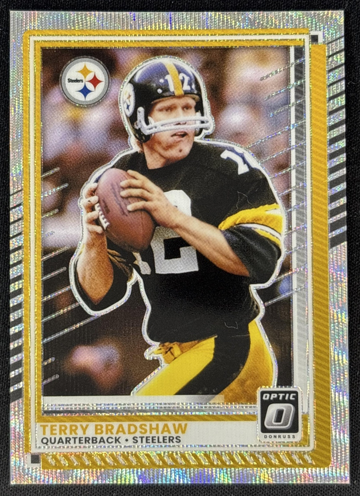 Terry Bradshaw 2025 Panini Donruss Optic Wave Prizm /300 Steelers Sports Trading Cards