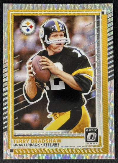Terry Bradshaw 2025 Panini Donruss Optic Wave Prizm /300 Steelers Sports Trading Cards
