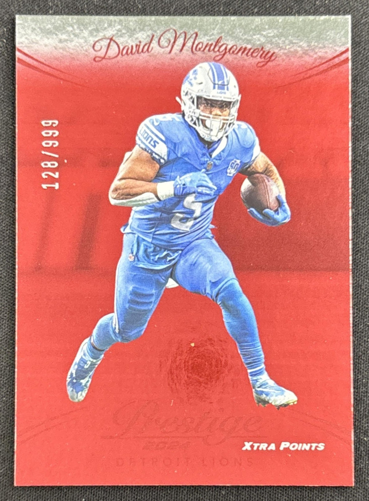 David Montgomery 2024 Panini Prestige Red Xtra Points /999 Lions