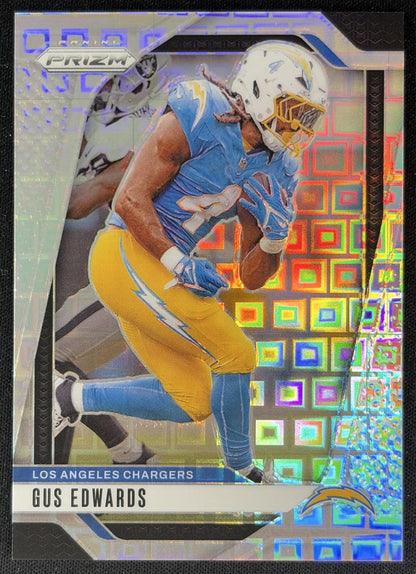 Gus Edwards 2024 Panini Prizm Pandora /400 Chargers front