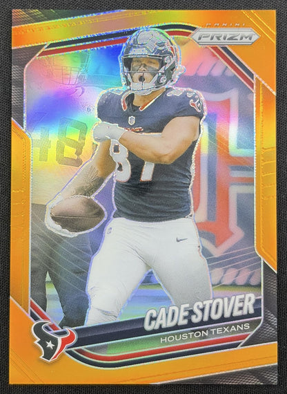 Cade Stover 2025 Panini Prizm Orange /249 Texans front