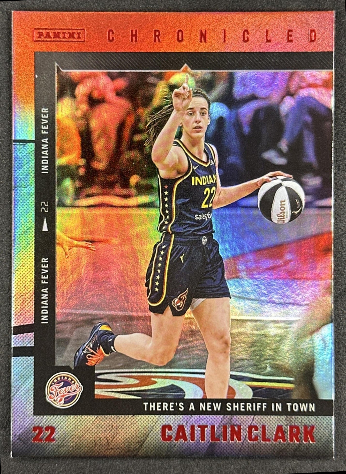 Caitlin Clark 2025 Panini Chronicled WNBA Red Holo Fever 49 Indiana Fever