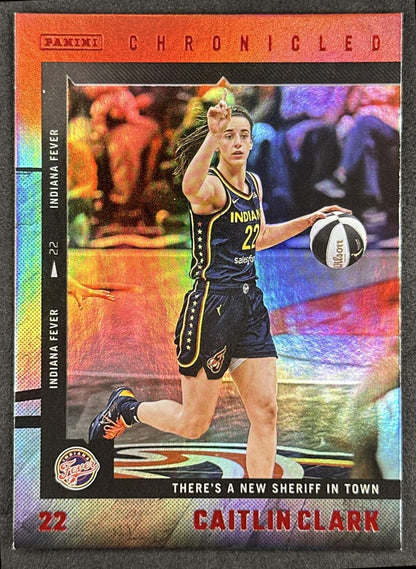 Caitlin Clark 2025 Panini Chronicled WNBA Red Holo Fever 49 Indiana Fever