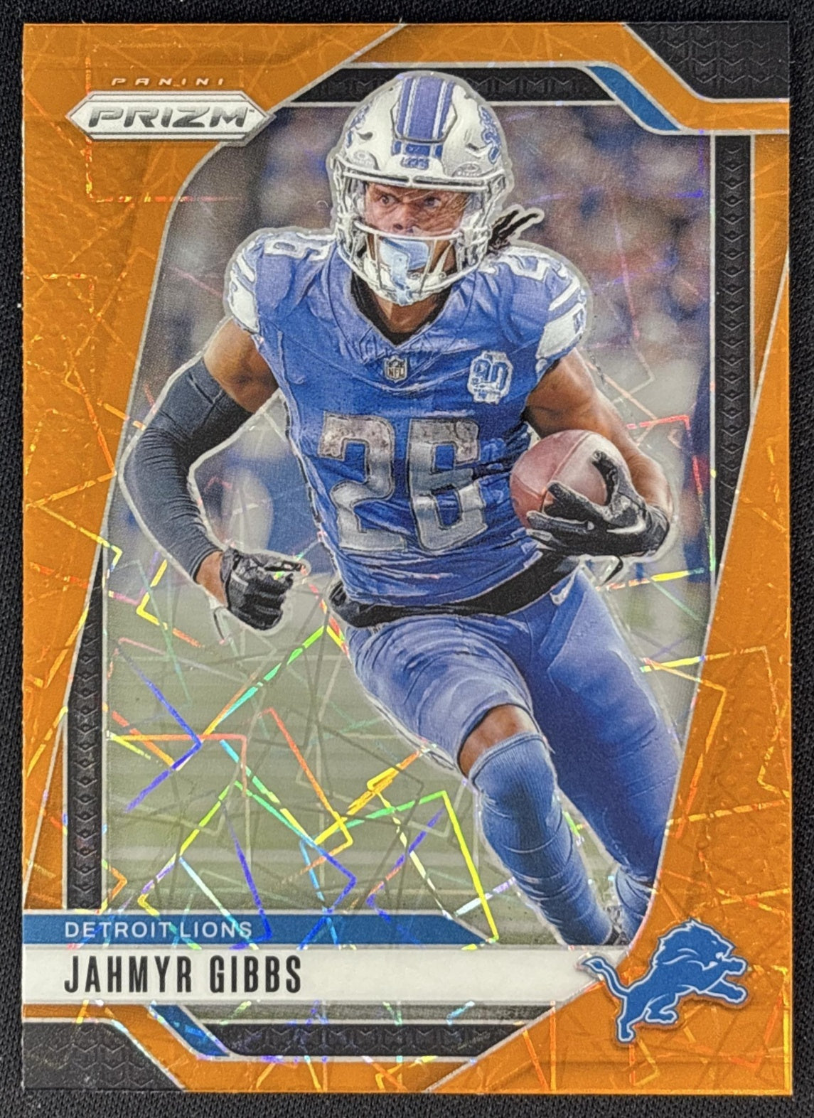 Jahmyr Gibbs 2024 Panini Prizm Lazer Lions front