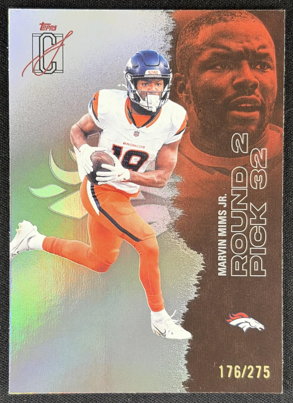 Marvin Mims Jr. 2025 Topps Signature Class Veteran Silver Foil /275 Broncos