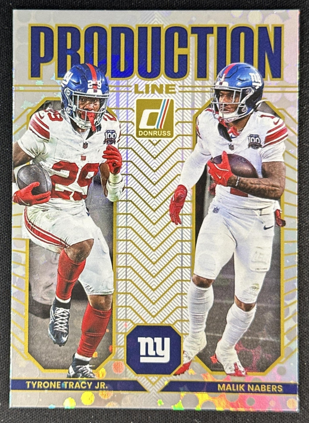 Tyrone Tracy Jr. Malik Nabers 2025 Panini Donruss Production Line Giants Default Title Sports Trading Cards