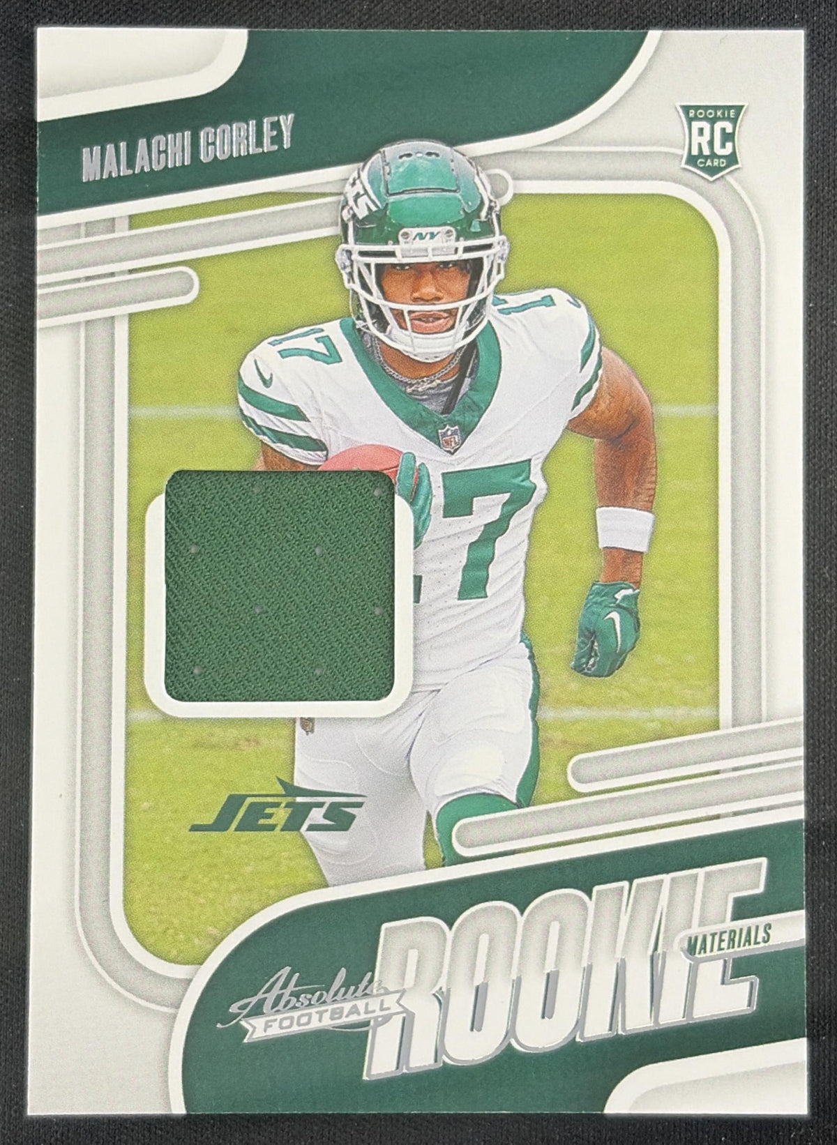 Malachi Corley 2024 Panini Absolute Rookie Materials Jets