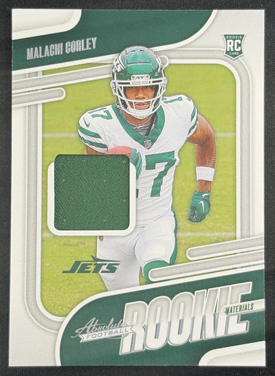 Malachi Corley 2024 Panini Absolute Rookie Materials Jets