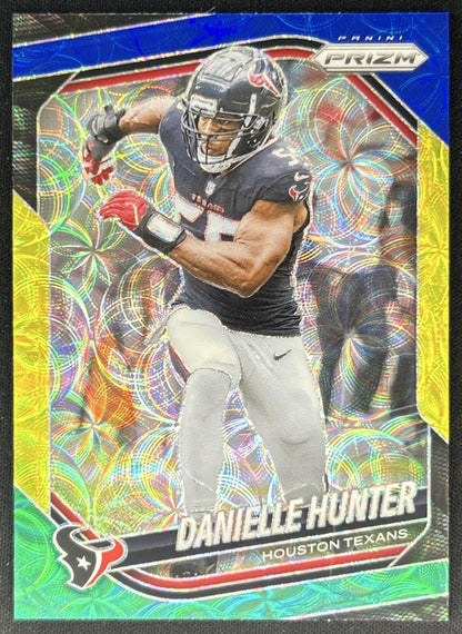 Danielle Hunter 2025 Panini Prizm Choice Blue Yellow & Green Texans