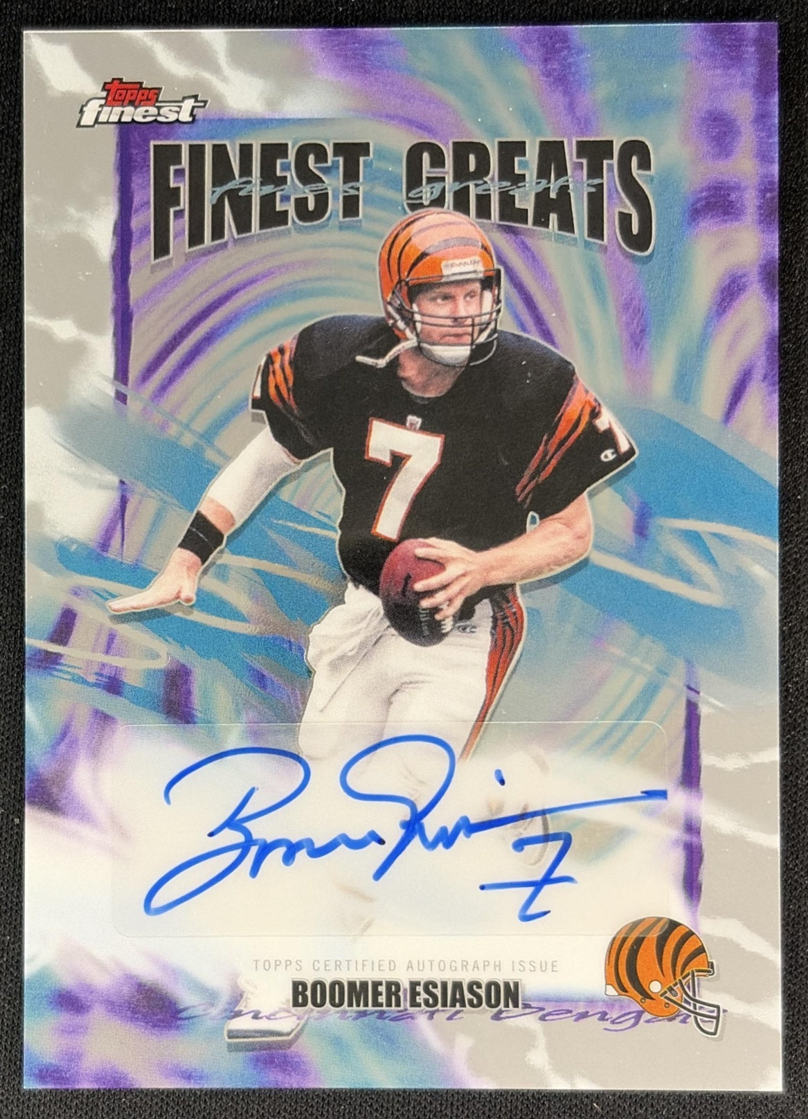 Boomer Esiason 2025 Topps Finest Greats Auto Bengals front