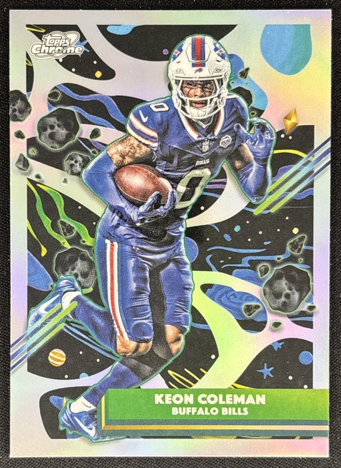 Keon Coleman 2025 Topps Cosmic Chrome Refractor Bills