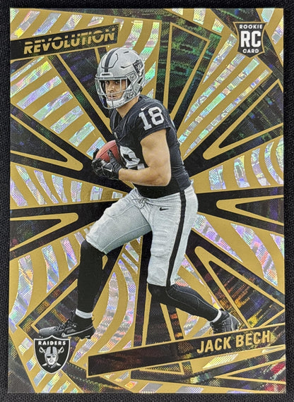 Jack Bech 2025 Panini Revolution Rookies Fractal /99 Raiders front