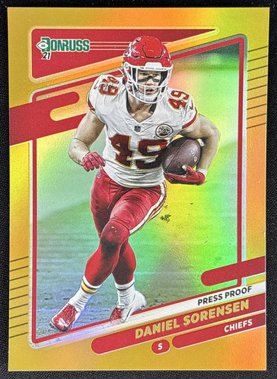 Daniel Sorensen 2021 Panini Donruss Press Proof Premium Chiefs Sports Trading Card
