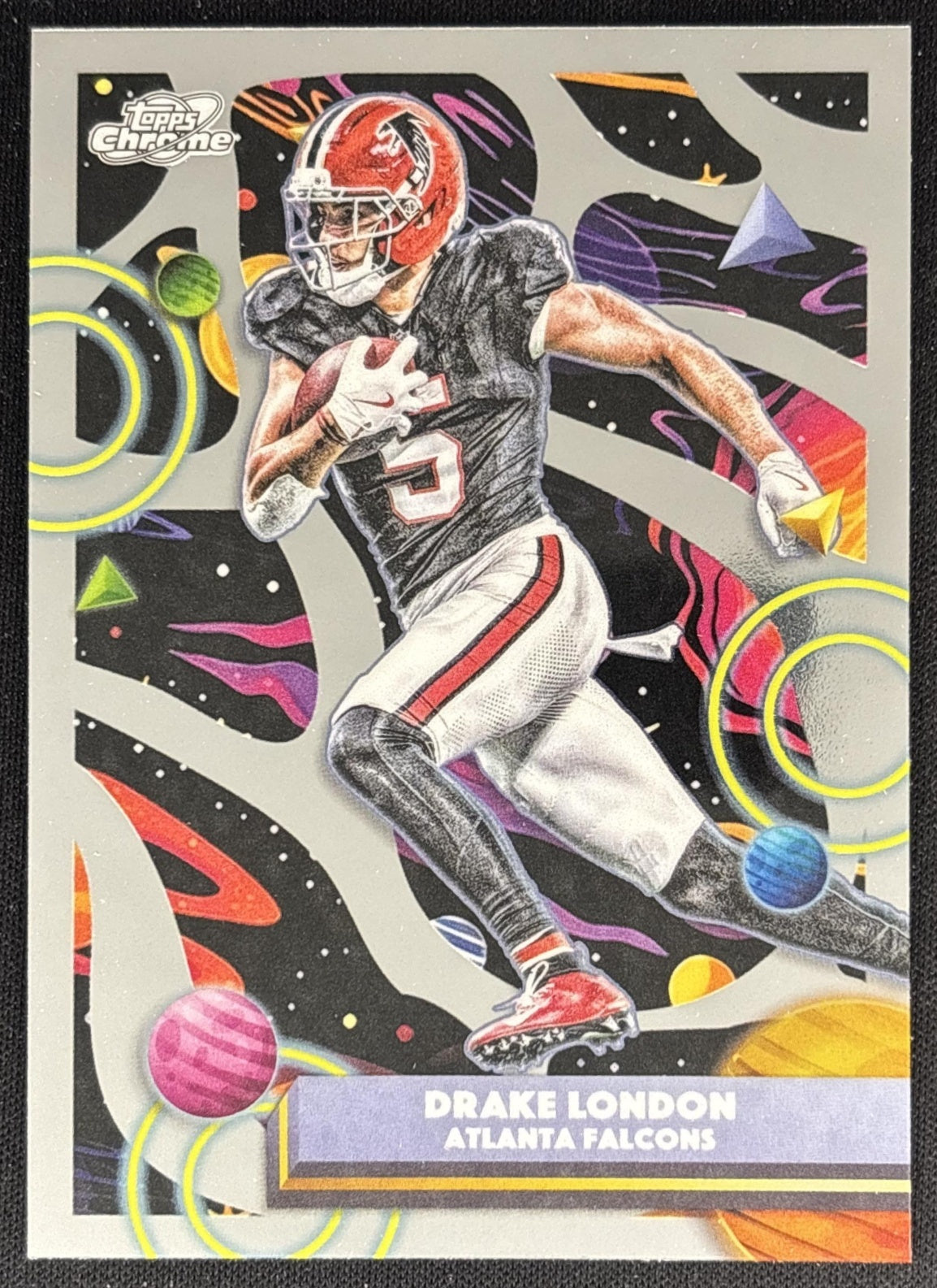 Drake London 2025 Topps Cosmic Chrome Falcons front
