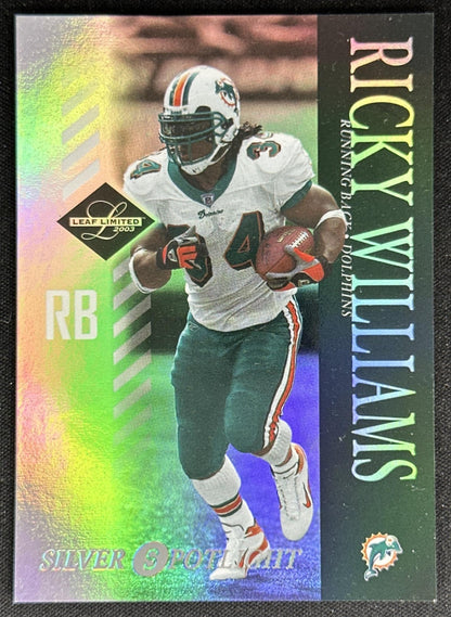 Ricky Williams 2003 Leaf Limited Silver Spotlight /75 Dolphins
