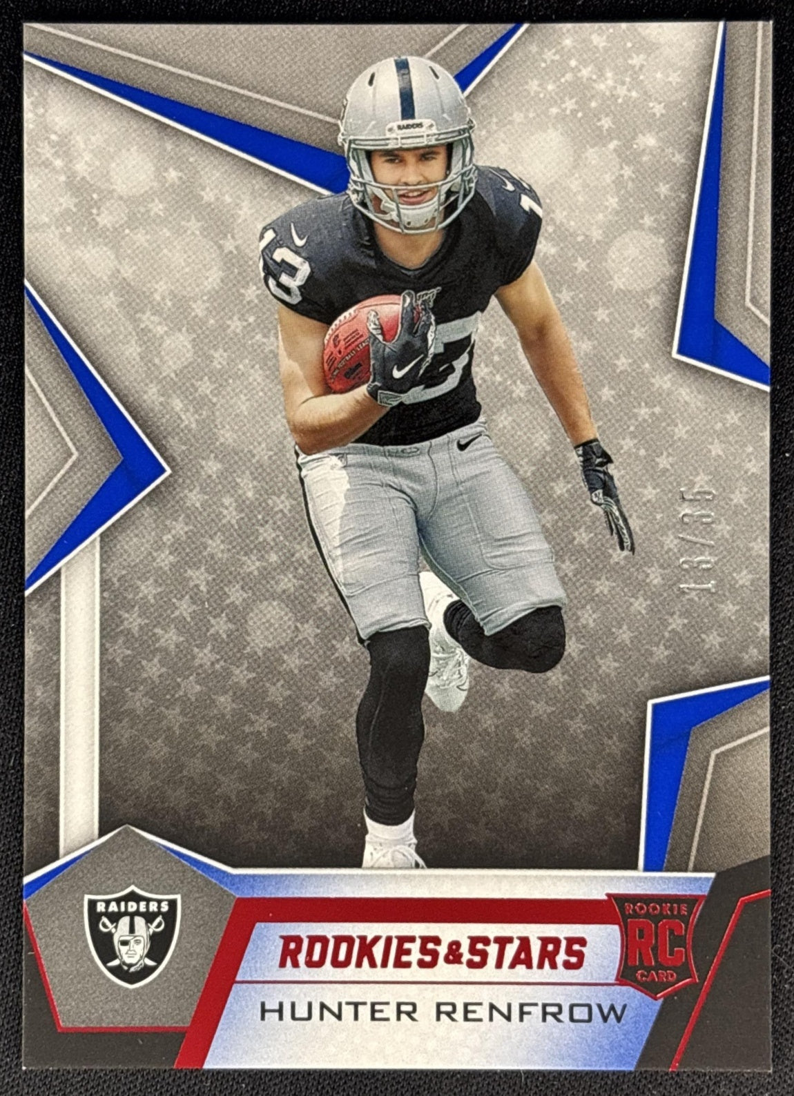 Hunter Renfrow 2019 Panini Rookies & Stars Red Blue /35 Raiders