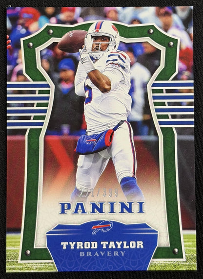 Front of Tyrod Taylor 2017 Panini Bravery /399 Bills sports trading card