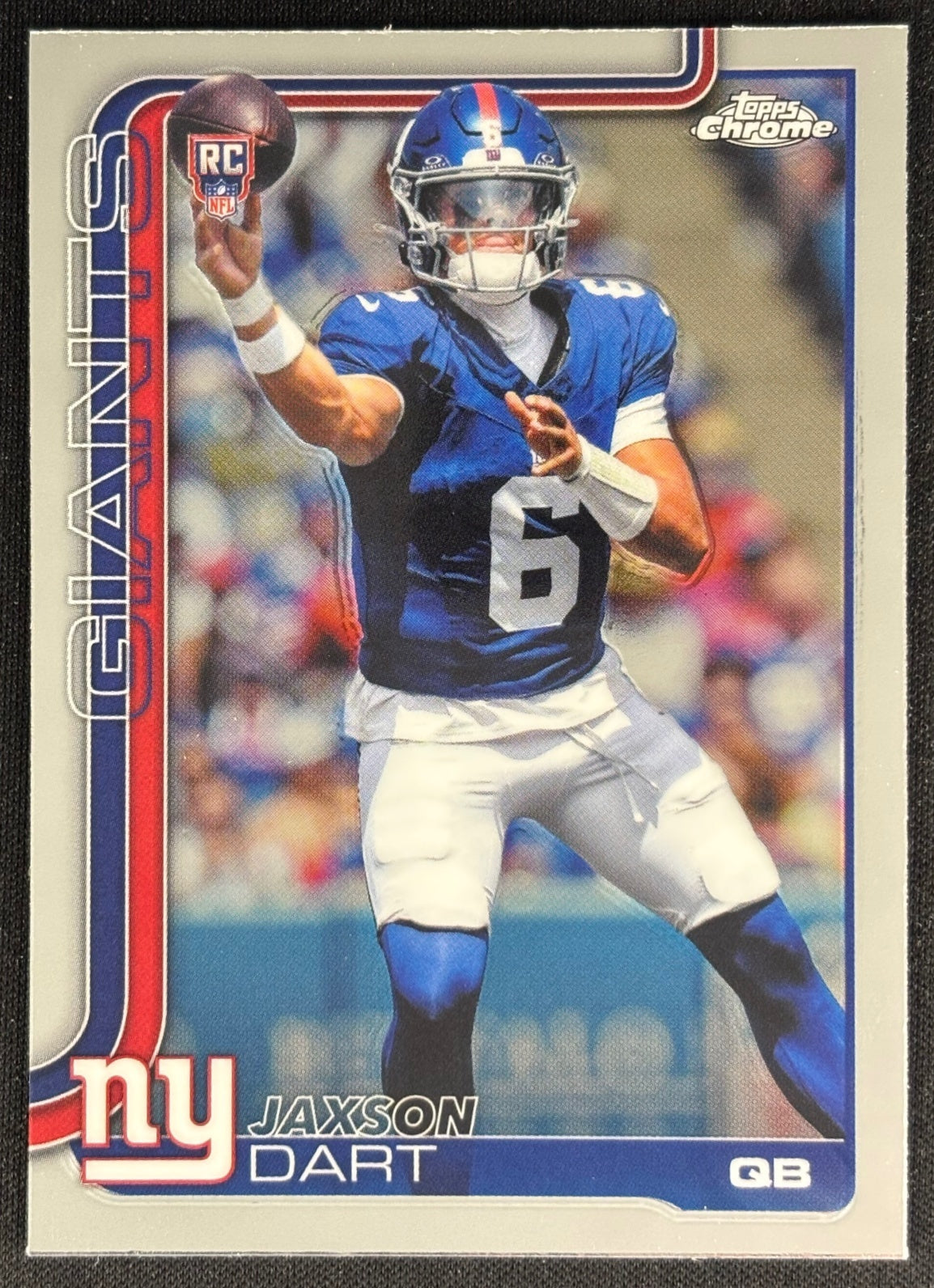 Jaxson Dart 2025 Topps Chrome Rookie Giants Default Title Sports Trading Cards