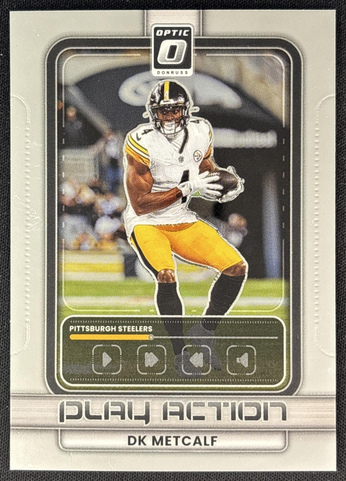 DK Metcalf 2025 Panini Donruss Optic Play Action Steelers front