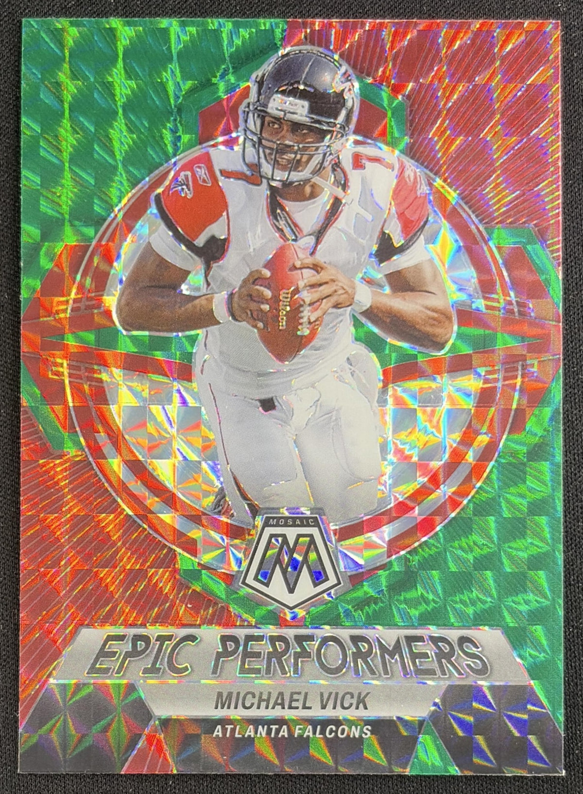 Michael Vick 2023 Panini Mosaic Epic Performers Mosaic Green Falcons Sports Trading Card