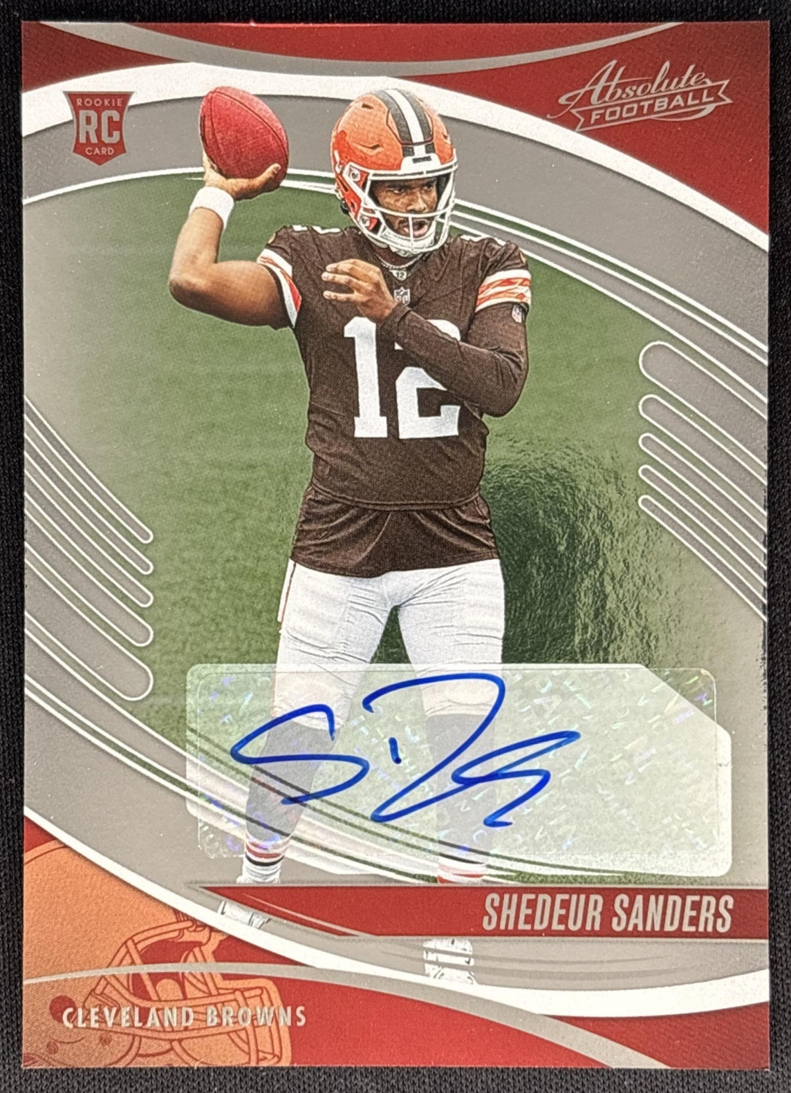 Shedeur Sanders 2025 Panini Absolute Signature Rookies Browns Sports Trading Card