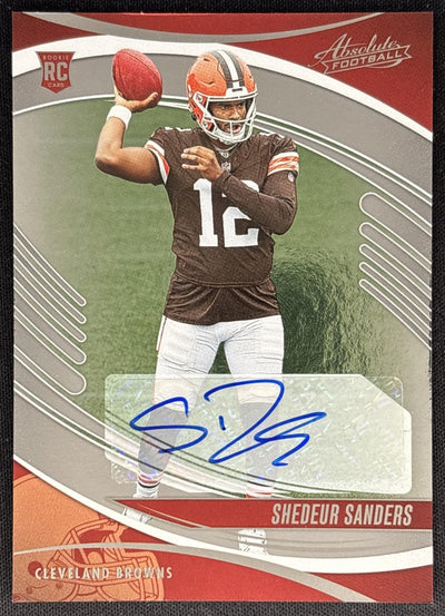 Shedeur Sanders 2025 Panini Absolute Signature Rookies Browns Sports Trading Card