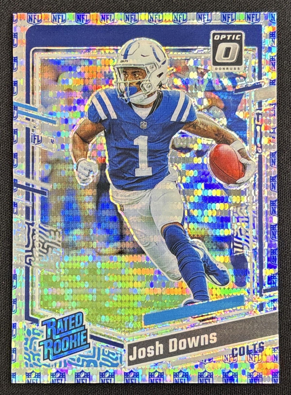 Josh Downs 2023 Panini Donruss Optic Shield Prizm /32 Colts