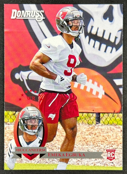 Emeka Egbuka 2025 Donruss Retro 1995 Buccaneers Sports Trading Card