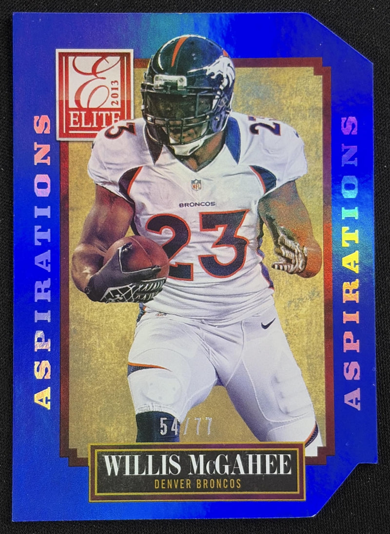 Willis McGahee 2013 Panini Elite Aspirations Die Cut /77 Broncos