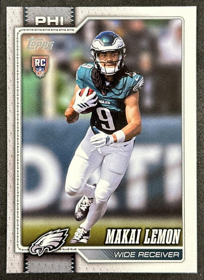 Makai Lemon 2026 Topps Flagship Rookie Eagles Sports Trading Card