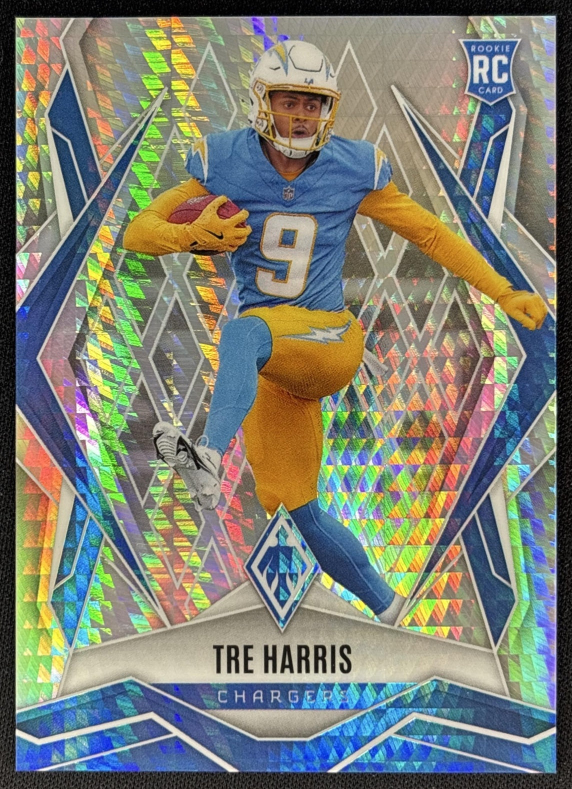 Tre Harris 2025 Panini Phoenix Silver Hyper Prizm Chargers front