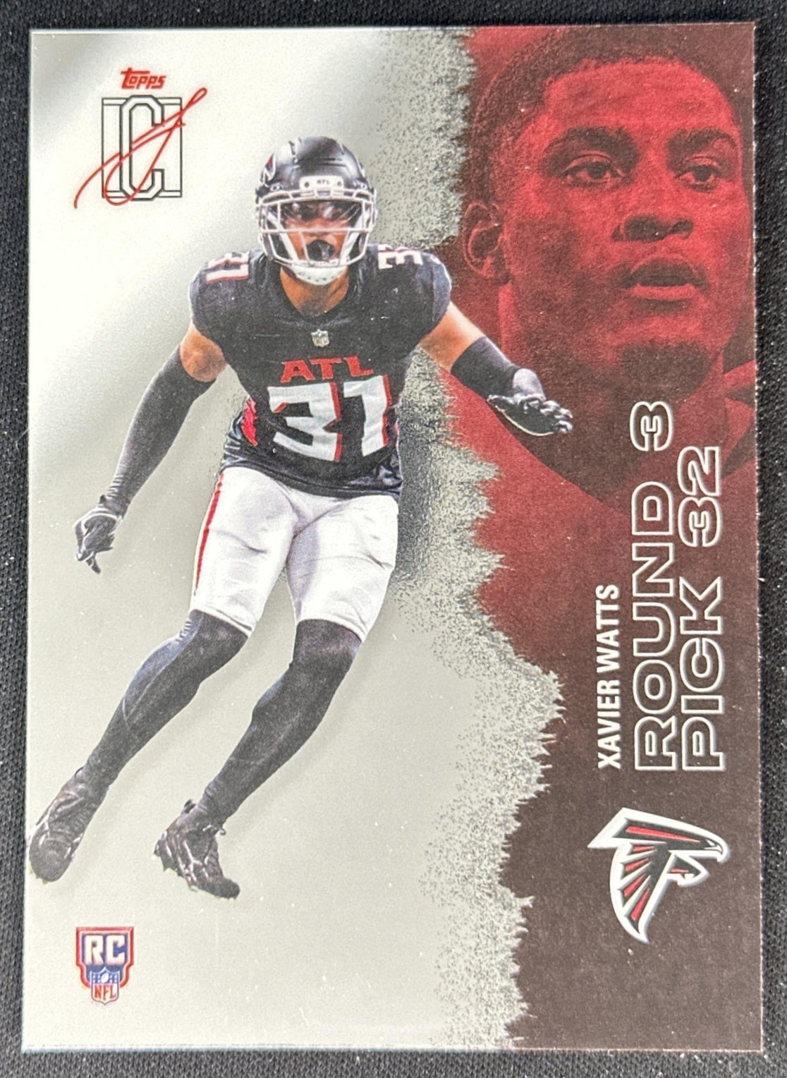 Xavier Watts 2025 Topps Signature Class Chrome Rookie Falcons front
