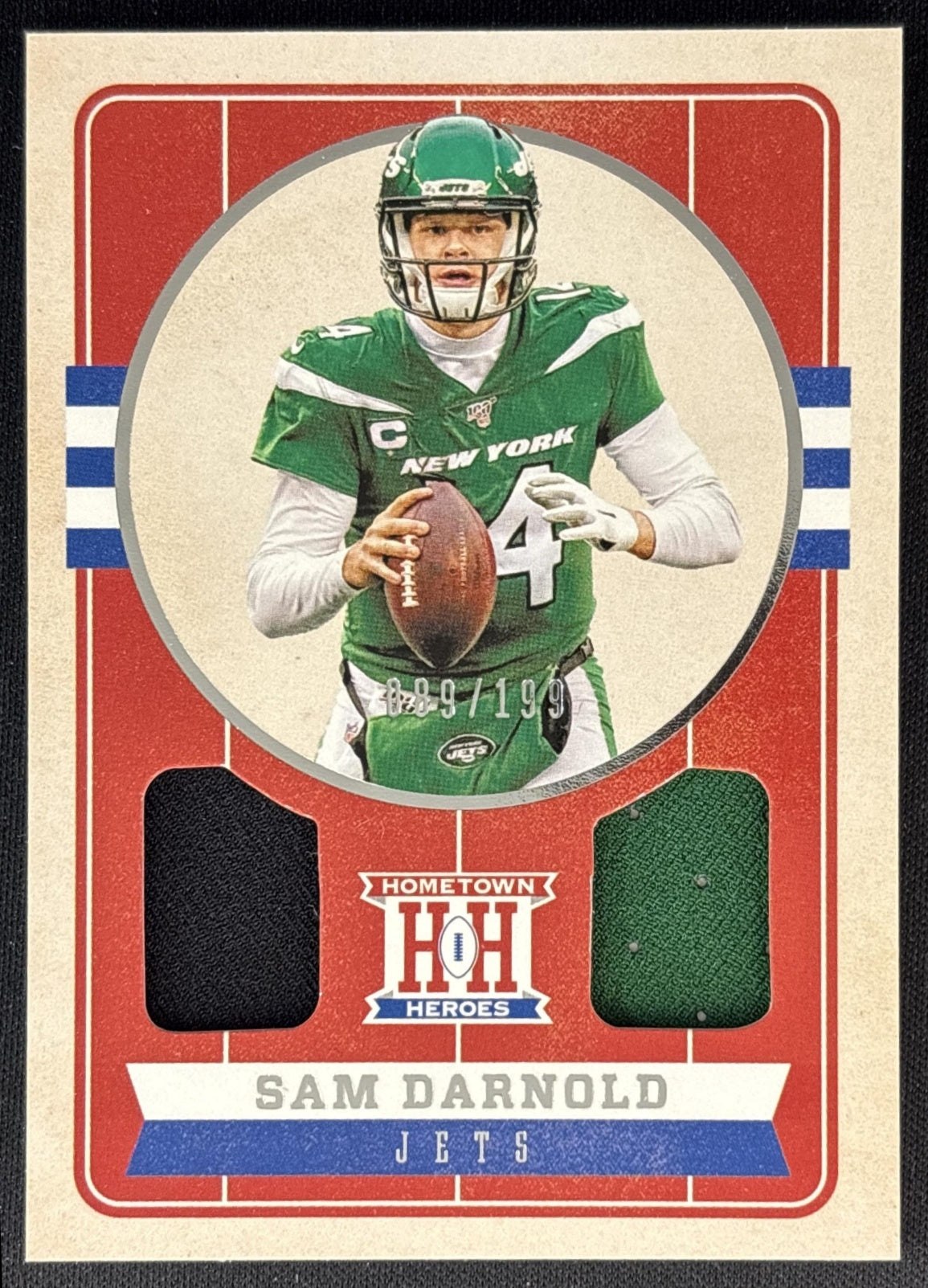 Sam Darnold 2019 Panini Chronicles Hometown Heroes Dual Jersey /199 Jets Front