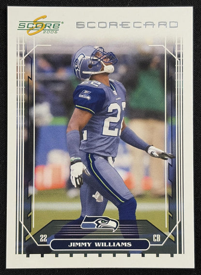 Jimmy Williams 2006 Score Scorecard /750 Seahawks Sports Trading Card