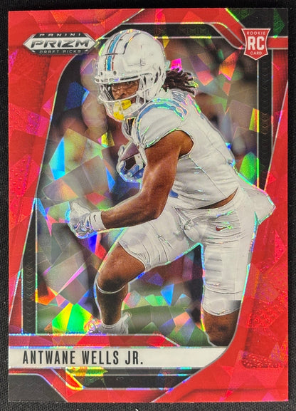 Antwane Wells Jr. 2025 Prizm Draft Picks Red Ice Rebels Falcons Sports Trading Card
