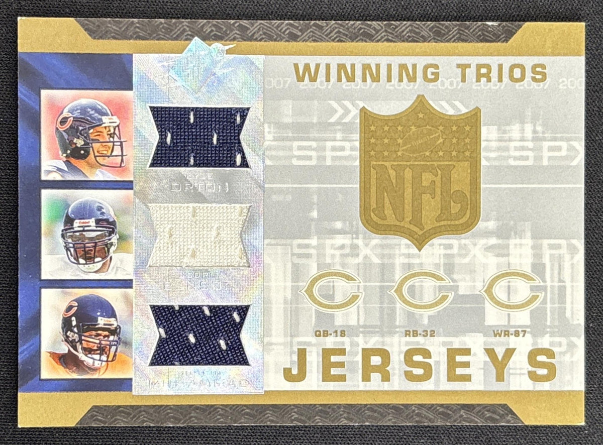 Kyle Orton Cedric Benson Muhsin Muhammad 2007 SPx Winning Trios Jerseys Bears