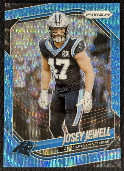 Josey Jewell 2025 Panini Prizm Blue Wave /230 Panthers Front