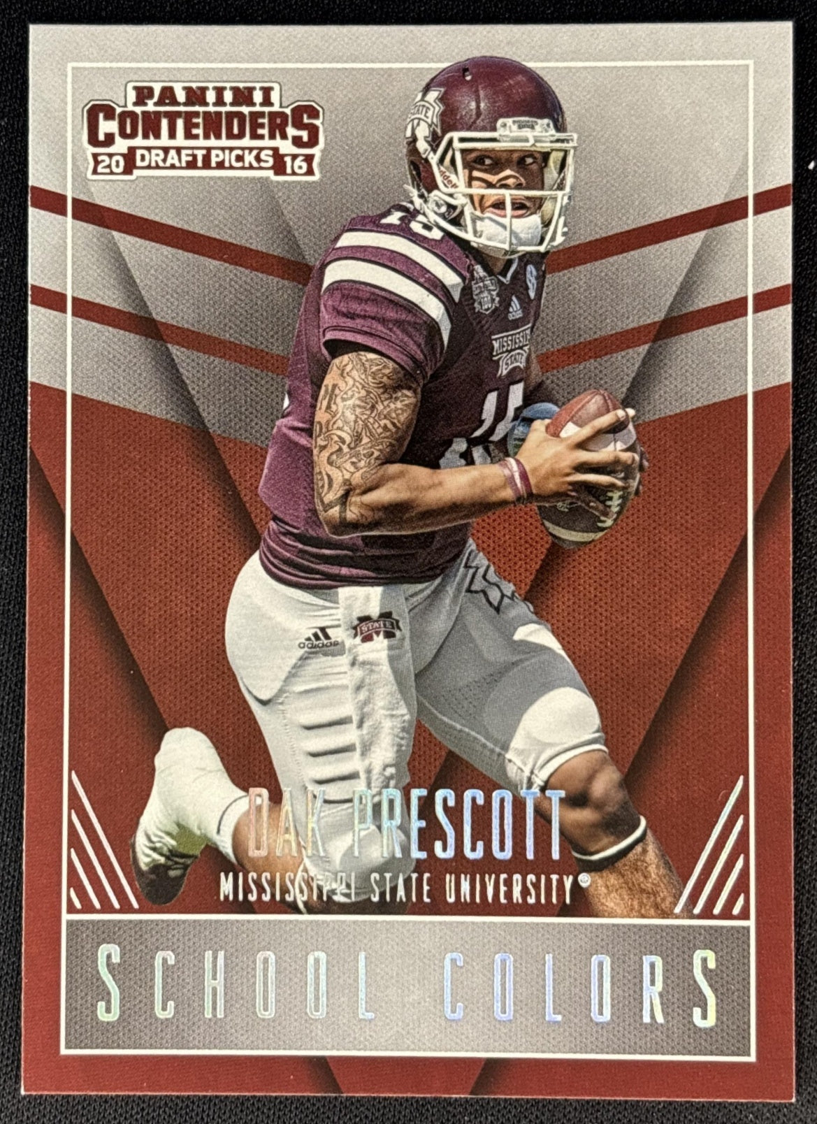 Dak Prescott 2016 Panini Contenders Draft Picks School Colors Bulldogs