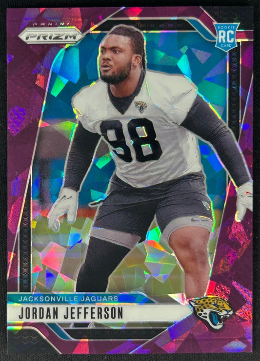 Jordan Jefferson 2024 Prizm Purple Ice /225 Jaguars sports trading card