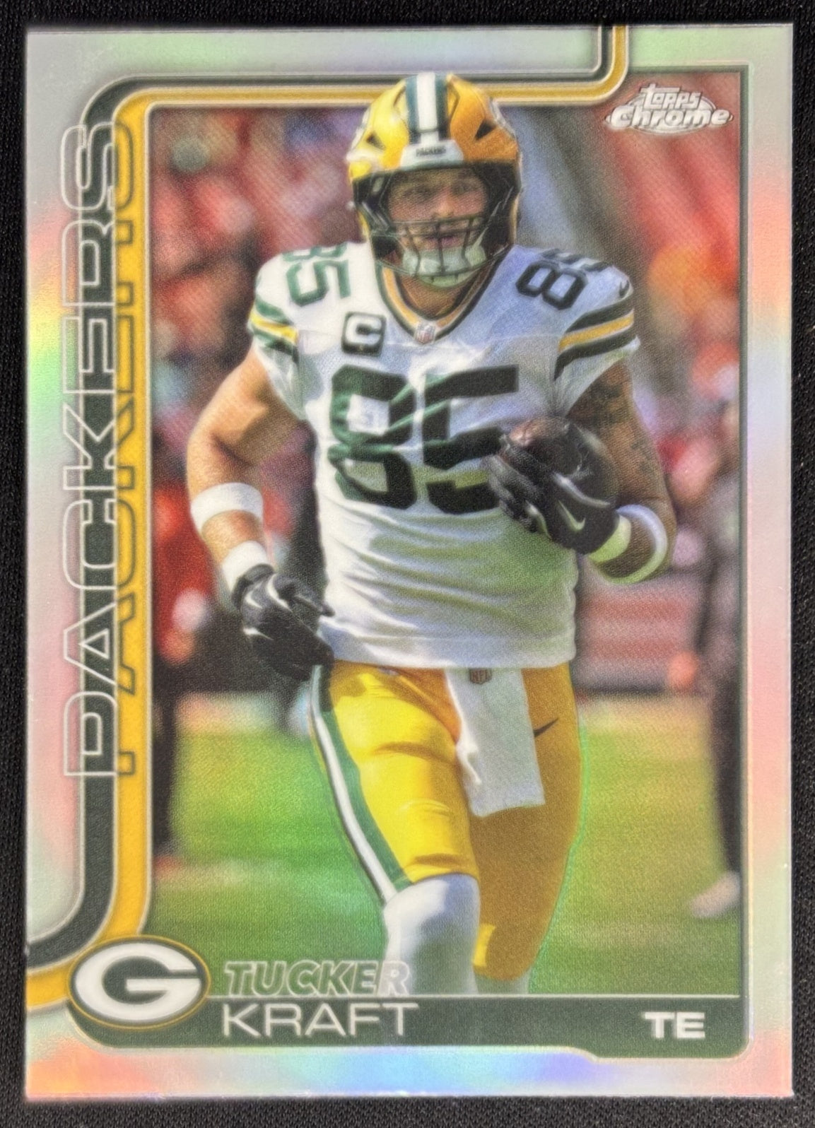 Tucker Kraft 2025 Topps Chrome Refractor Packers Sports Trading Cards