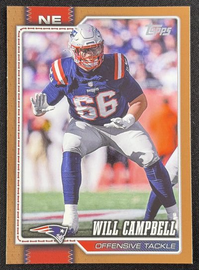 Will Campbell 2026 Topps Gold /2026 Patriots